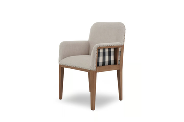 MAURO ARM ESSENCE - Upholstered fabric chair with armrests by Crearte Collections - view 3